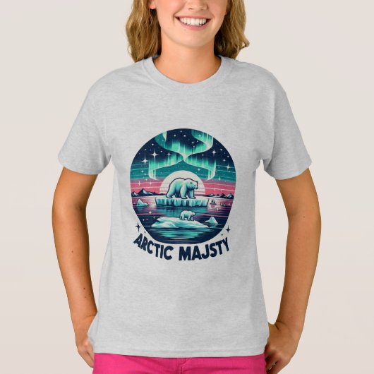 Icy Blue Retro Polar Beer Arctic Majesty T-shirt (Voorkant)