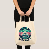 Icy Blue Retro Polar Beer Arctic Majesty Tote Bag (Voorkant (product))