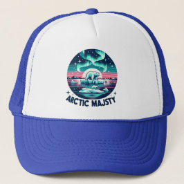 Icy Blue Retro Polar Beer Arctic Majesty Trucker Pet