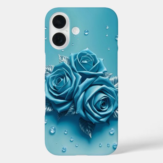 Icy Blue Rozen met Droplets Hoesje-Mate iPhone Cas Case-Mate iPhone Case (Achterkant)
