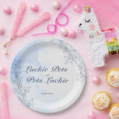 Icy Blue sneeuwvlok borden Papieren Bordje (Feest)