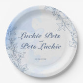 Icy Blue sneeuwvlok borden Papieren Bordje (Voorkant)