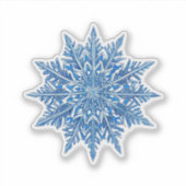 Icy Blue Sneeuwvlok Sticker (Voorkant)