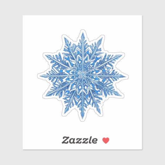 Icy Blue Sneeuwvlok Sticker (Vel)