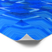 Icy blue sneeuwvlokken.... poster (Hoek)