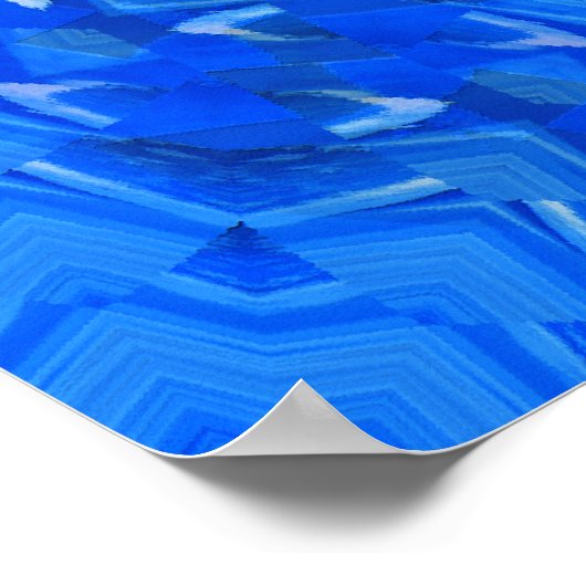 Icy blue sneeuwvlokken.... poster (Hoek)