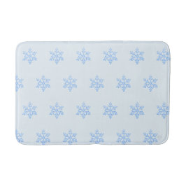 Icy Blue Snowflake Pattern Airbrush Style Art Badmat