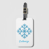 Icy Blue Snowflake Thunder_Cove Bagagelabel (Voorkant (verticaal))
