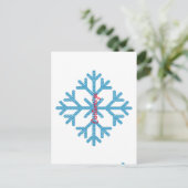 Icy Blue Snowflake Thunder_Cove Briefkaart (Staand voorkant)