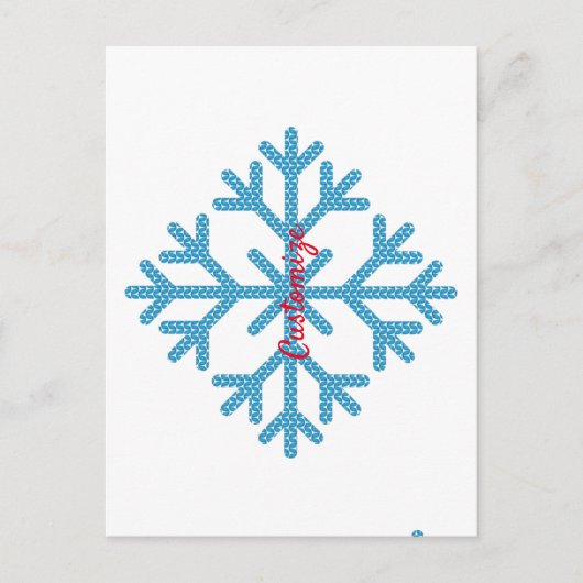 Icy Blue Snowflake Thunder_Cove Briefkaart (Voorkant)