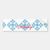 Icy Blue Snowflake Thunder_Cove Bumpersticker (Voorkant)