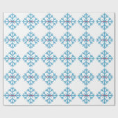 Icy Blue Snowflake Thunder_Cove Cadeaupapier (Vlak)