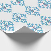 Icy Blue Snowflake Thunder_Cove Cadeaupapier (Hoek)