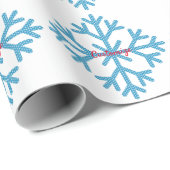 Icy Blue Snowflake Thunder_Cove Cadeaupapier (Rol Hoek)