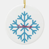 Icy Blue Snowflake Thunder_Cove Keramisch Ornament (Voorkant)