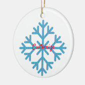 Icy Blue Snowflake Thunder_Cove Keramisch Ornament (Links)