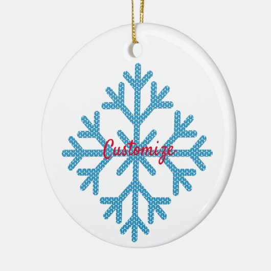Icy Blue Snowflake Thunder_Cove Keramisch Ornament (Links)
