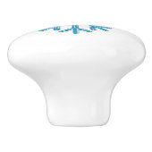 Icy Blue Snowflake Thunder_Cove Keramische Knop (Zijkant)
