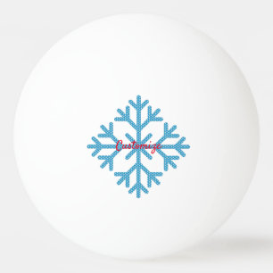 Icy Blue Snowflake Thunder_Cove Pingpongbal
