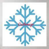 Icy Blue Snowflake Thunder_Cove Poster (Voorkant)