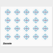 Icy Blue Snowflake Thunder_Cove Ronde Sticker (Vel)