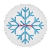 Icy Blue Snowflake Thunder_Cove    Snijplank (Voorkant)