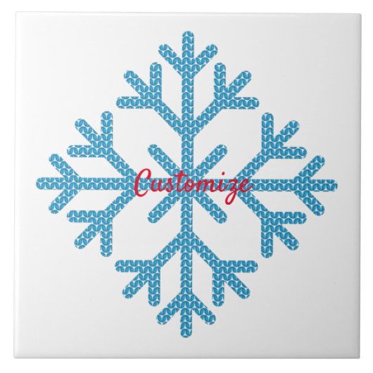 Icy Blue Snowflake Thunder_Cove Tegeltje (Voorkant)