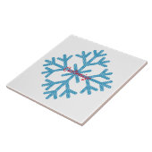 Icy Blue Snowflake Thunder_Cove Tegeltje (Zijkant)