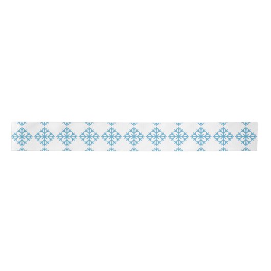 Icy Blue Snowflake Thunder_Cove Tissue Paper Satijnen Lint (Voorkant)
