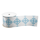 Icy Blue Snowflake Thunder_Cove Tissue Paper Satijnen Lint (Spoel)