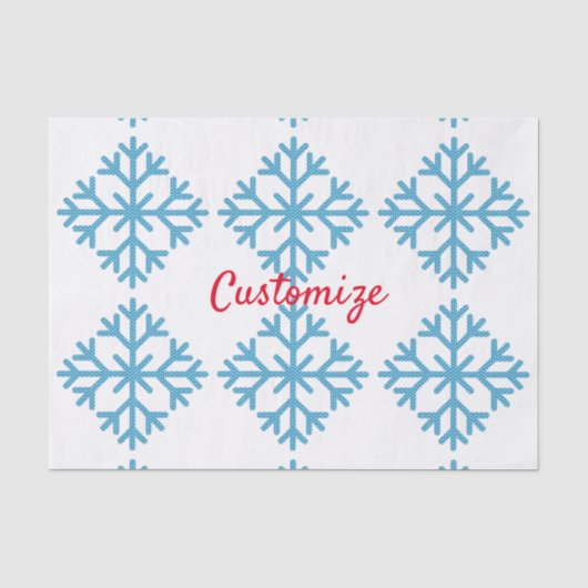 Icy Blue Snowflake Thunder_Cove Tissuepapier (Voorkant)