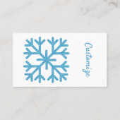 Icy Blue Snowflake Thunder_Cove Visitekaartje (Achterkant)