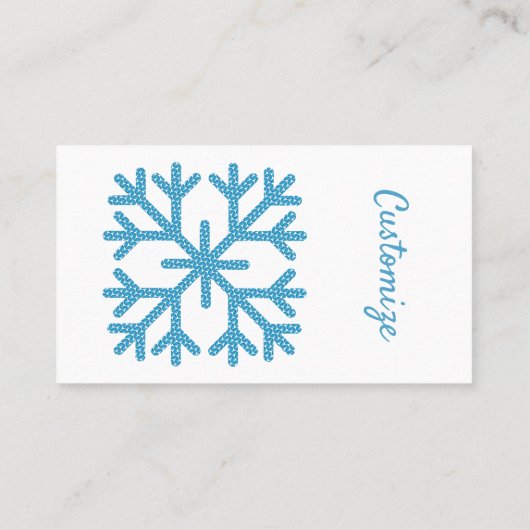 Icy Blue Snowflake Thunder_Cove Visitekaartje (Achterkant)