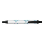 Icy Blue Snowflake Thunder_Cove Zwarte Inkt Pen (Achterkant)