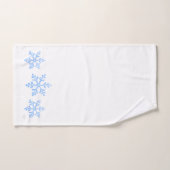 Icy Blue Snowflake Trio Elegany Winter Airbrush  Bad Handdoek (Handdoek)