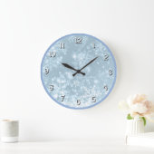 Icy Blue Snowflakes Grote Klok (Huis)