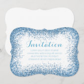 Icy Blue Sprinkle Illusion Invite Kaart (Voorkant / Achterkant)