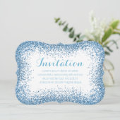Icy Blue Sprinkle Illusion Invite Kaart (Staand voorkant)