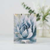 Icy blue succulent briefkaart (Staand voorkant)