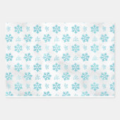Icy Blue Winter Holiday Kerstwerkpapier Inpakpapier Vel (Voorkant 3)
