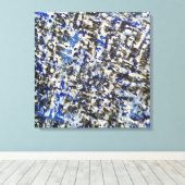 Icy Blue Winter Night Canvas Afdruk (Insitu (Houten vloer))
