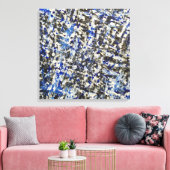 Icy Blue Winter Night Canvas Afdruk (Insitu (Woonkamer))