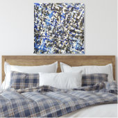 Icy Blue Winter Night Canvas Afdruk (Insitu (Slaapkamer))