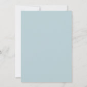 Icy Blue Winter Twig Floral Wedding Kaart (Achterkant)