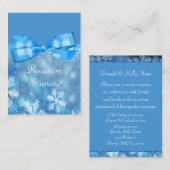 Icy Blue Winter Wonderland bruiloft Informatiekaartje (Voorkant / Achterkant)