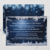 Icy Blue Winter Wonderland verlovingsfeest Kaart (Voorkant / Achterkant)