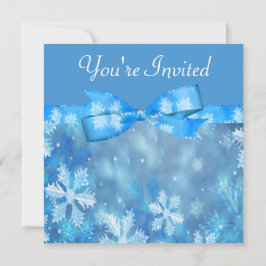 Icy Blue Winter Wonderland Wedding Kaart