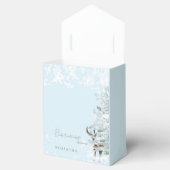 Icy Blue Woodland Baby Het is koud buiten Bedankdoosjes (Geopend)