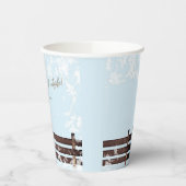 Icy Blue Woodland Baby Het is koud buiten Papieren Bekers (Links)