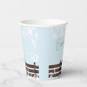 Icy Blue Woodland Baby Het is koud buiten Papieren Bekers (Rechts)